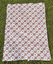 Baby Starters Blanket Lovey Fleece Sock Monkey Head Brown Red Dots Polka-dots