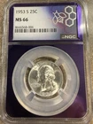 1953-S 25c US Quarter- NGC MS66 - Trader Bea Purple Core