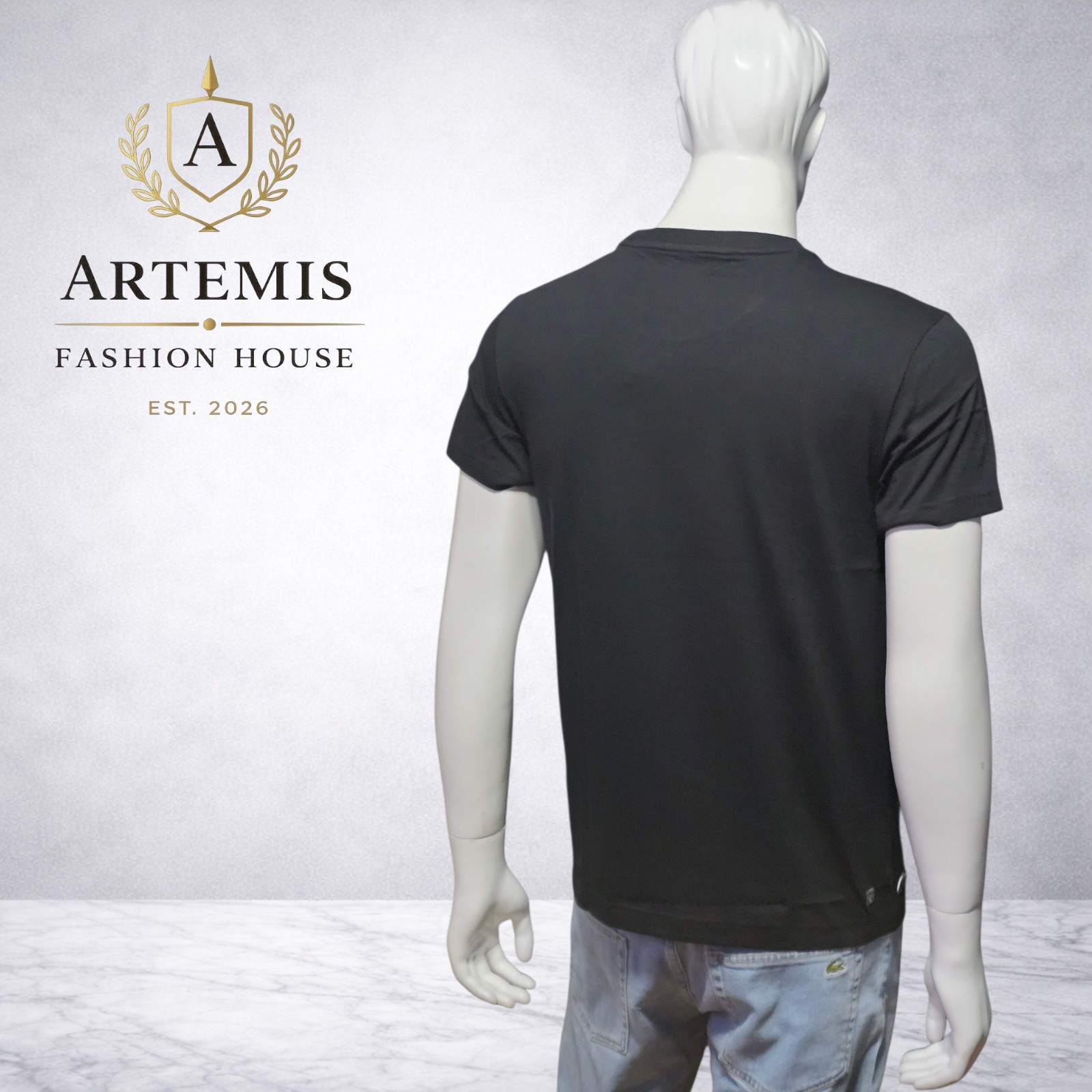 Lacoste Men's Regular Fit Black Graphic Stenciled Logo Sport Tee Size Medium thumbnail 3