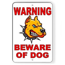 Warning Beware Of Dog Pitbull Sign / Decal Trespassing Security Sbd015 /