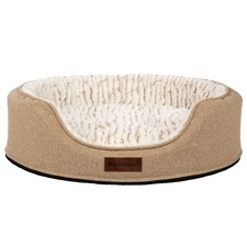 Furhaven Pet Products Medium Foam Oval Lounger Dog  Cat Bed With Reversible