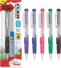 Twist Erase CLICK Automatic Pencil with 2 Eraser Refills and Lead, 0.7Mm, Assort