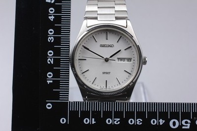 Vintage 1996 N MINT Seiko Spirit 7N48-7A00 SCDQ00C Day-Date Qz
