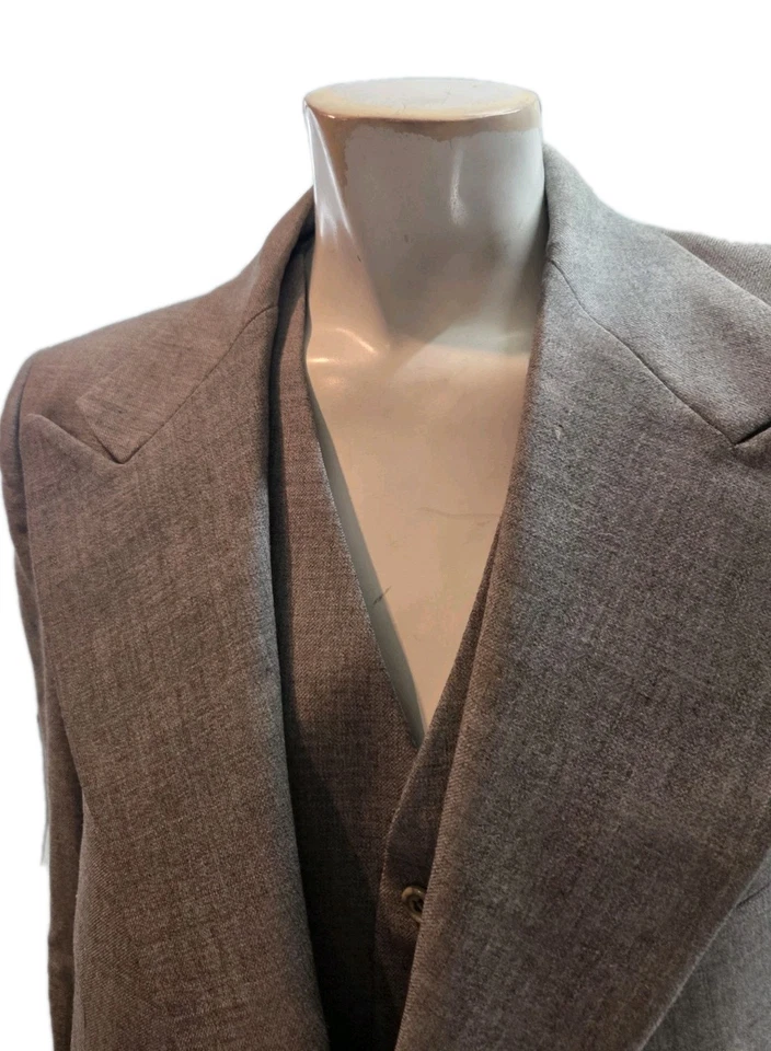 Blazer Pierre Cardin Boutique para hombre 42R vintage gris dos piezas solapas pico Foto 3 de 4