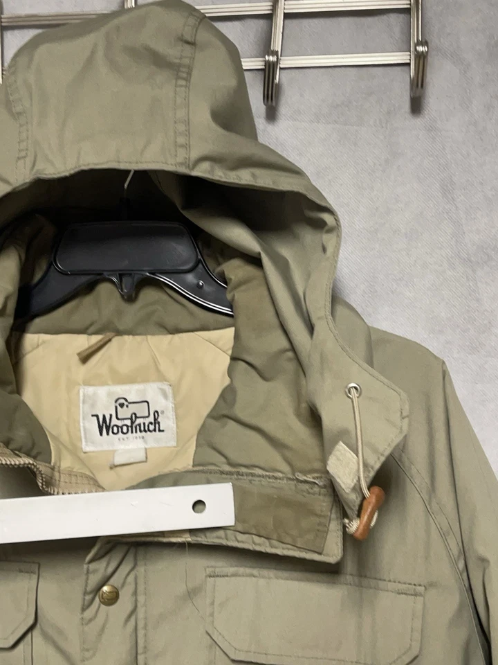 VTG Woolrich Jacket Men XL Hood Parka Heavyweight Lined Full Zip Snap USA 70 80 - Image 4 of 4