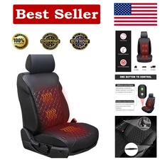 Comfortable Large Black Seat Cover with Back Support - Ideal for Winter Comfort