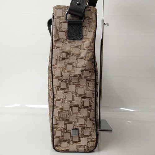 Bolso de negocios Dunhill 2 vías marrón oscuro de lona de cuero para hombre de Japón - Imagen 13 de 24