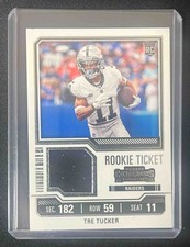 2023 Panini Contenders Tre Tucker #TS35 Rookie Ticket Swatches MEM RC Raiders