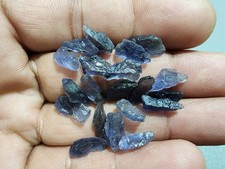 Adorable Pretty Blue Iolite Raw 21 Pcs Lot Size 10-13 MM Crystal Loose Gemstone
