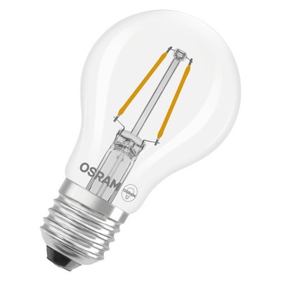 OSRAM LED-Lampe Star Classic Kolbenform Filament 1W Klar E27