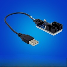 USB 2.0 9Pin to Dual 9Pin Internal Hub  Motherboard Expansion Adapter Converter