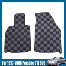 2 Checkered Flag Carpet Floor Mats Waterproof For 1997-2006 Porsche 911 996