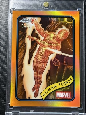 Human Torch /25 True Orange Topps Marvel Chrome 2025