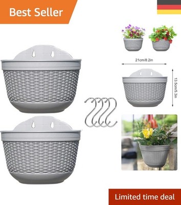 Elegante Blumenampel Set 21CM - Ideal für Innen- und Außenbereich-Pflanzgefäße