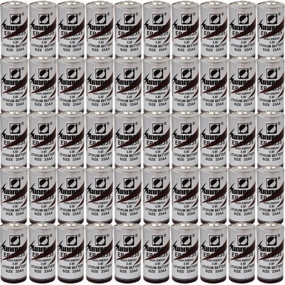 50x 3.6V 1650mAh ER14335 2/3AA Battery for Gas Sensors Detector Smoke Alarm
