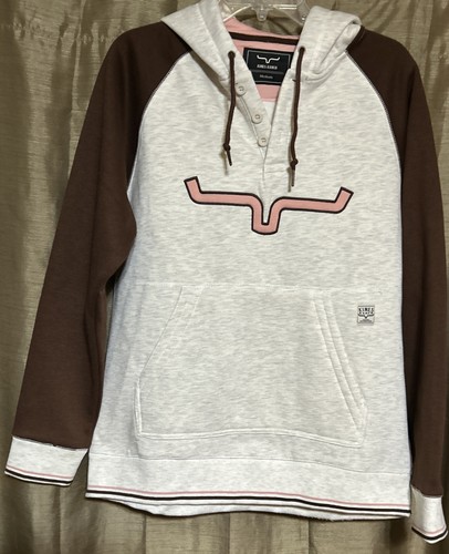 Kimes Ranch Amigo Felpa Henley con Cappuccio Donna M Avena Cotone Erica (B-XC) - Foto 1 di 10