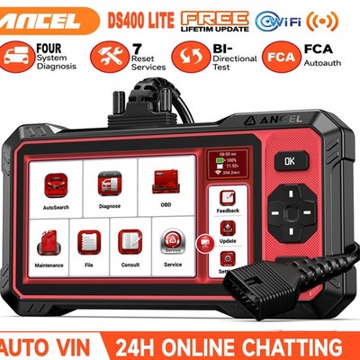 ANCEL DS400 Lite OBD2 Scanner Bidirectional Control ABS SRS Transmission System