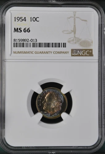 1954 10C Roosevelt Dime NGC MS66  8159892-013