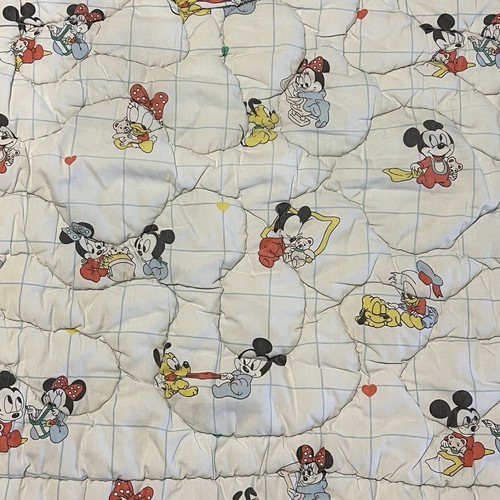 Vintage Dundee DISNEY Baby Mickey Minnie Pluto Daisy Donald Baby Comforter USA - Picture 2 of 15