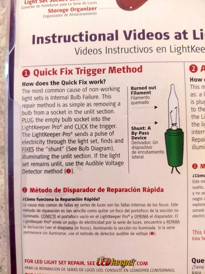 LightKeeper PRO La Herramienta Completa para Arreglar Juegos de Luces Incandescentes NUEVO Foto 3 de 4
