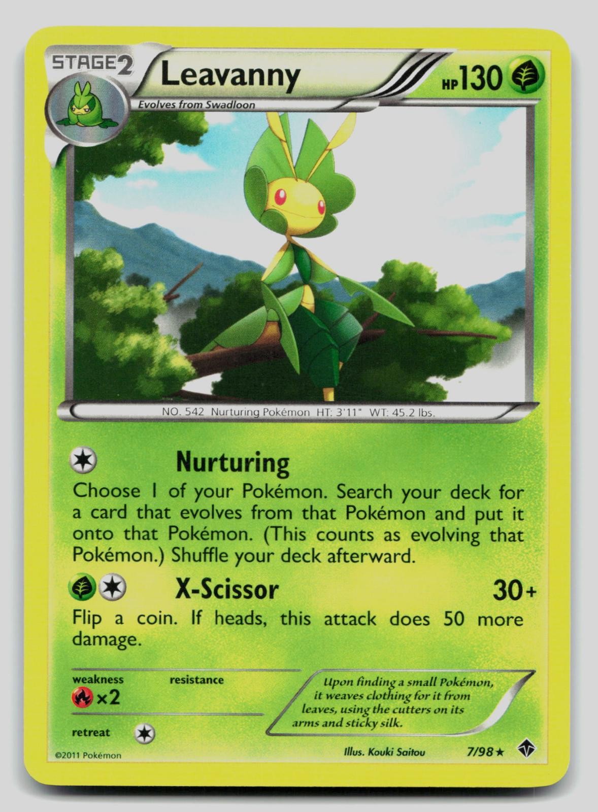 Leavanny 7/98 Rare Emerging Powers Pokemon Lightly Played