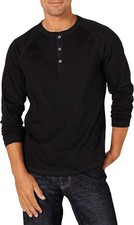 New Mens Henley Shirt T-shirts shirts Long Sleeve Cotton Pullover Comfy Button