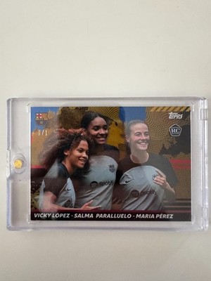 Topps Fc Barcelona Women 22/23 Vicky Lopez Salma Paralluelo Maria Perez Rc 1/1