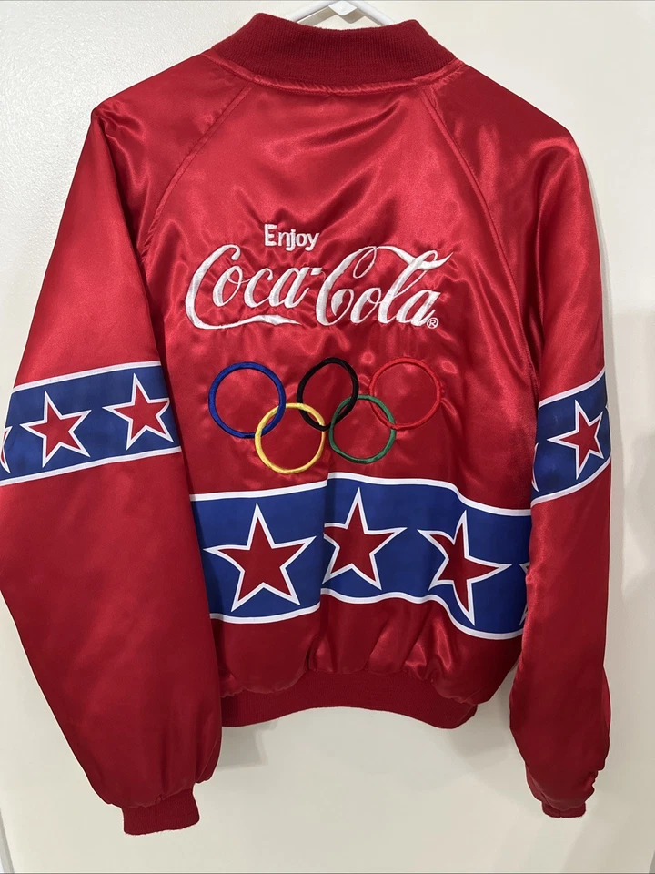 1996 Олимпийский Coca-Cola США средний куртка ветровка винтажный редкая читать описания - Изображение 3 из 4