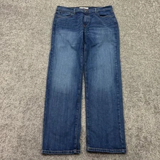 Tommy Hilfiger Jeans Mens 35x32 Blue Relaxed Straight Medium Wash Denim Preppy