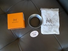 MUVNA 58mm Magnetic Dosing Funnel, Metallic Espresso Portafilter Ring, Silver