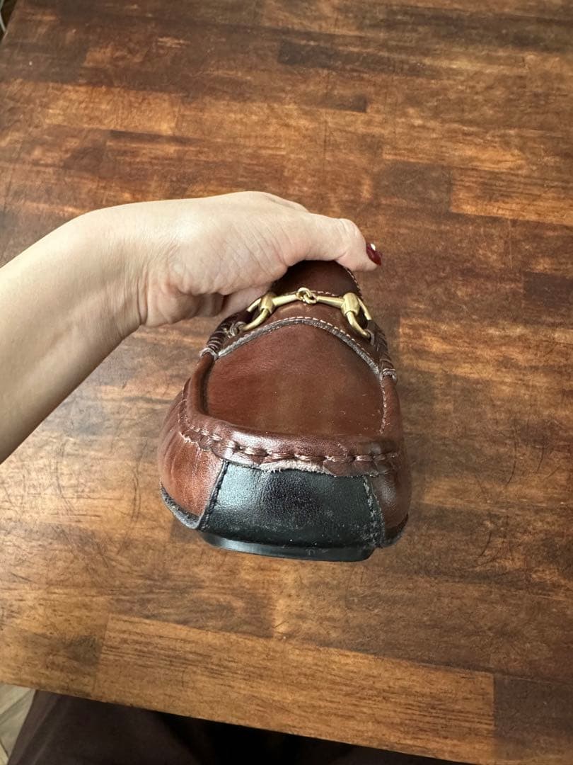 GUCCI Women's Loafers Horsebit Leather Brown EU36/US6 120234c thumbnail 7