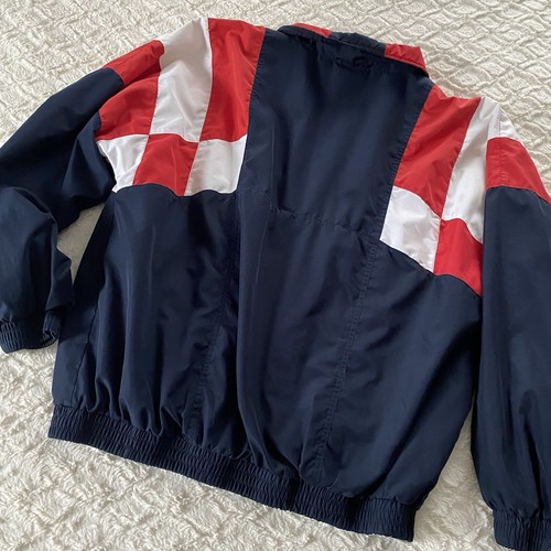 Vintage Le Coq Sportif Full Zip Red White Blue Lightweight Jacket Medium M - Picture 3 of 3