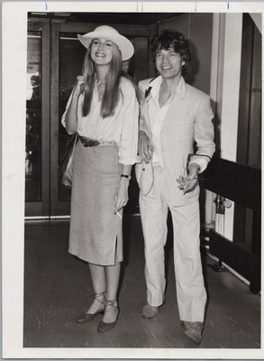 A12 A1273   Mick Jagger & Jerry Hall Heathrow Arrival, Rolling Stones, 1980s