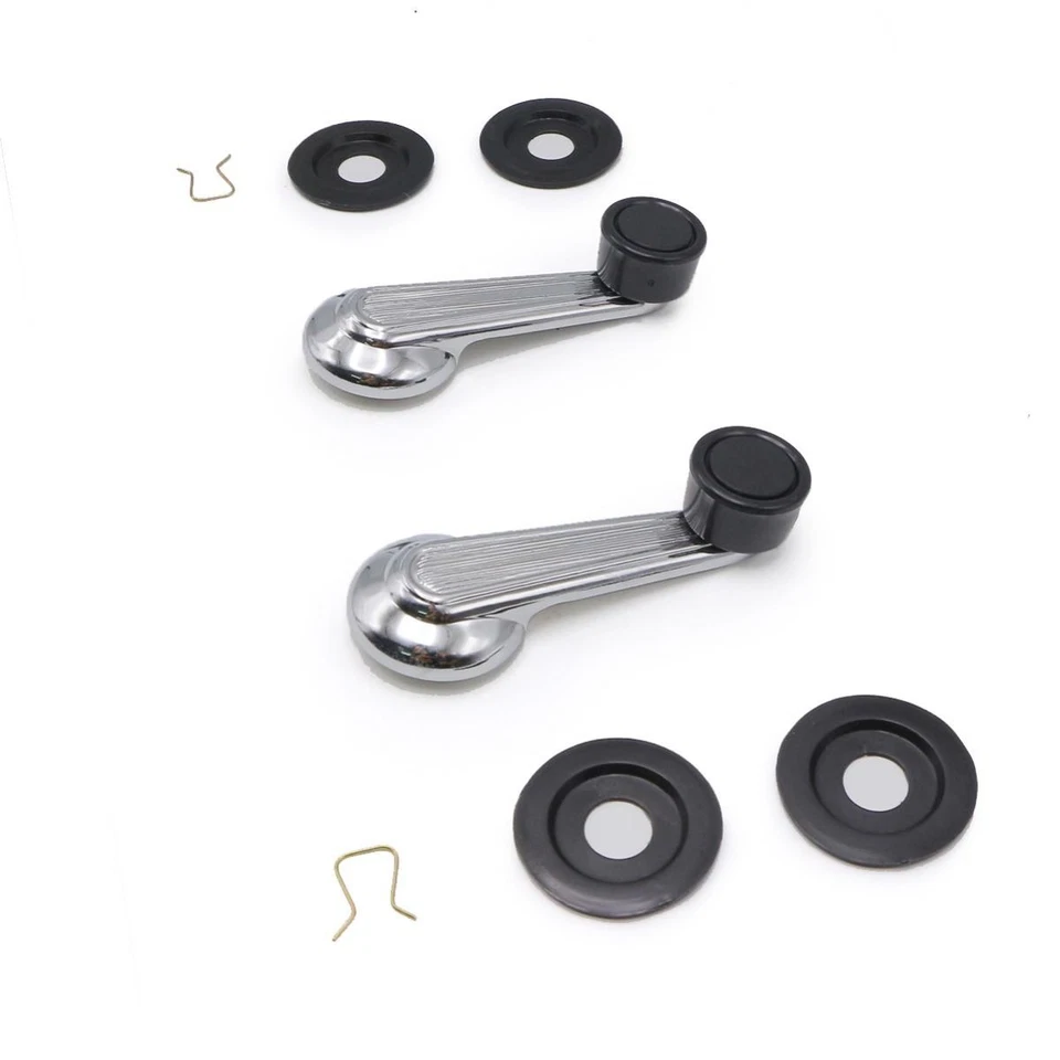 Juego manivela ventana manivela interior cromada manual para camioneta Nissan Datsun 720 1986 Foto 4 de 4