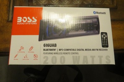 BOSS 616UAB Stereo, Bluetooth, AM/FM Radio, MP3, USB, Aux In - NEW/SEALED BOX