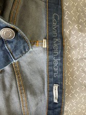 Calvin Klein Men  s Slim Fit Jeans 34x30 Dark Wash Denim