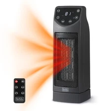 1500w Electric Space Heater for Indoor Use with Thermostat, Oscillation and Remo