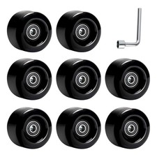8 Pack 58mm x 32mm, 82A Outdoor Quad Roller Skating Wheels, PU Wear-Resistant...