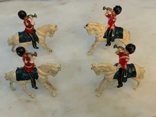 John Hill Johillco Vintage Toy Soldier Mounted Bugler Lot of 4 - RARE