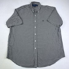 Ralph Lauren Blake Short Sleeve Button-Up Plaid Shirt Men s Sz Large 100 Cotton