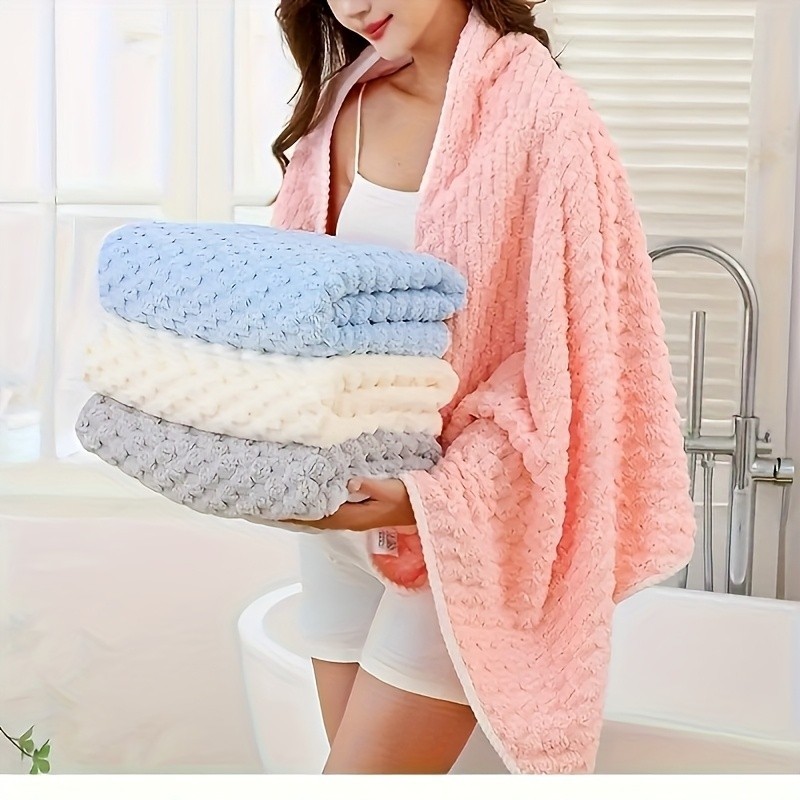Super Soft Woven Bath Towels Super Absorbent Quick-Drying MicrofiberTowels-2/4