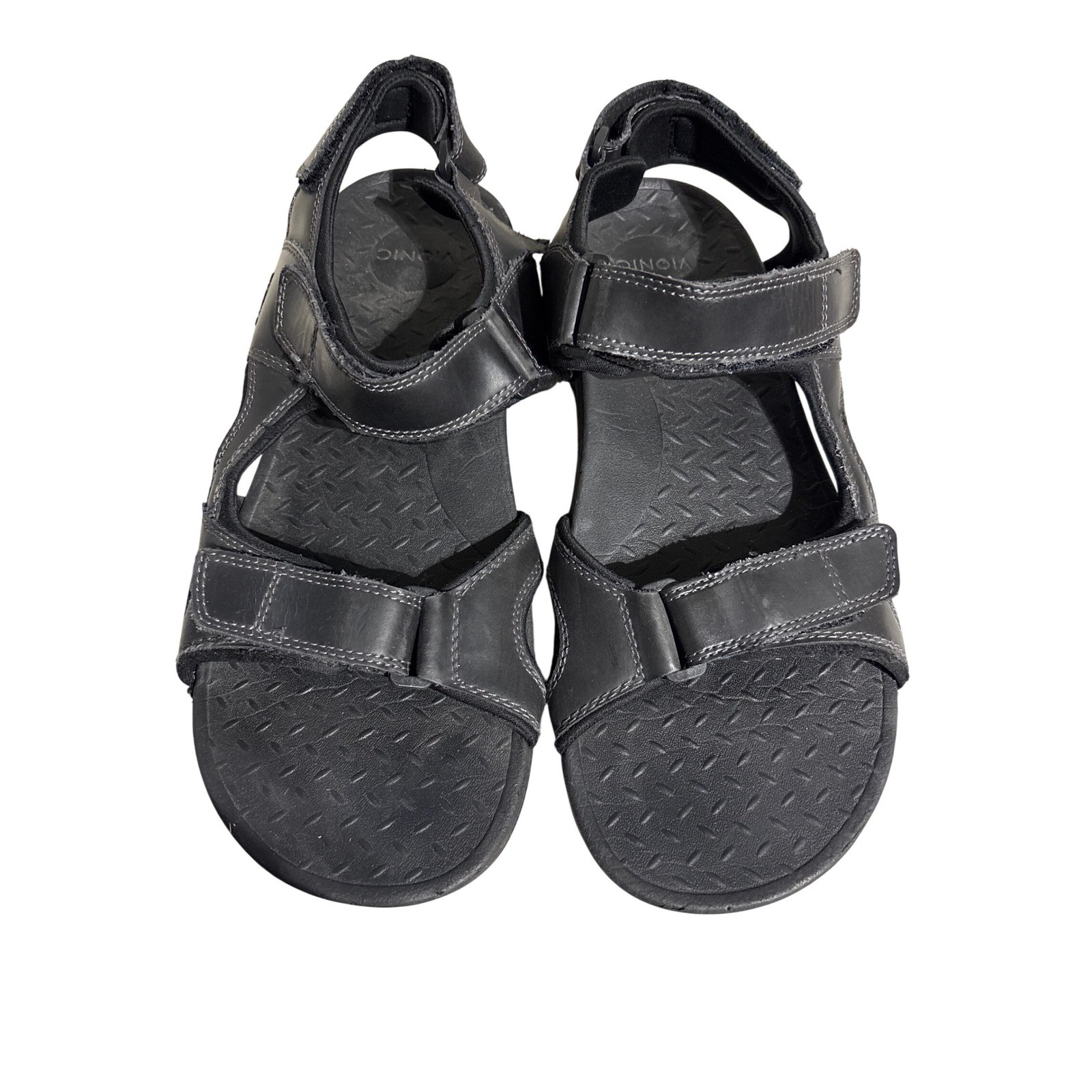 Vionic Black Leather Adjustable Strap Orthopedic … - image 1