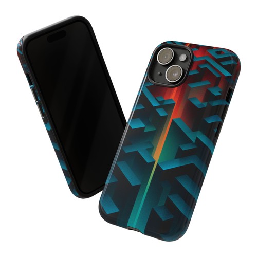 Dark Neon Labyrinth Red Shift Phone Case for iPhone, Samsung Galaxy, Pixel - 第 59/242 張圖片