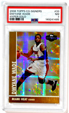 2008 Topps Co-Signers #33 Dwyane Wade Hyper Gold /10 SSP PSA 7 Heat