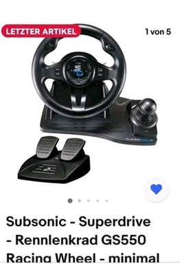 Subsonic - Rennlenkrad GS550 - Serie X/S, PS4, Xbox One, PC - Switch Top Zustand