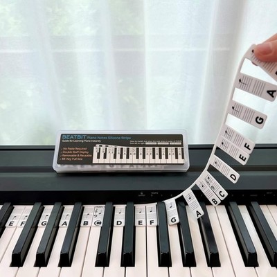 Piano Notes Guide for Beginner, Removable Piano Keyboard Note Labels for Lear...
