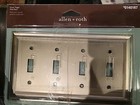 Allen And Roth Quad Toggle Wall Plate • Satin Nickel Finish• 0140187