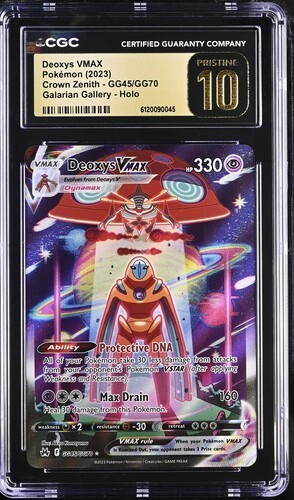 ✨✨ CGC Pristine 10 Deoxys VMAX Crown Zenith GG45/GG70 Pokemon Card