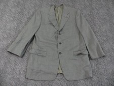 Ermenegildo Zegna Cashmere Silk Houndstooth Blazer Mens 44 R Double Vent