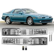 Depo Chrome Clear Bumper Lights Led Bulbs For 1989-1992 Toyota Supra Mk.3 Iii Depo Chrome Clear Bumper Lights Led Bulbs For 1989-1992 Toyota Supra Mk.3 Iii